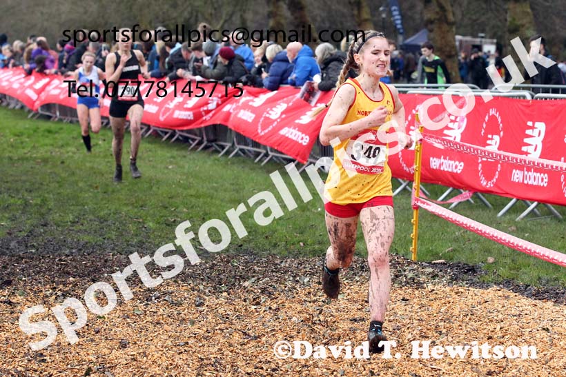 Senior girls, 2020 New Balance English Schools Champs., Sefton Park, Liverpool. Photo: David T. Hewitson/Sports for All Pics